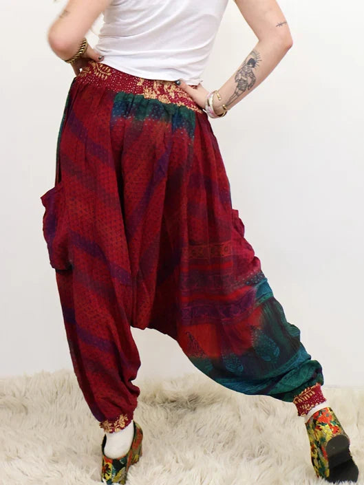 Crepe Sari Be Still Harem Pant
