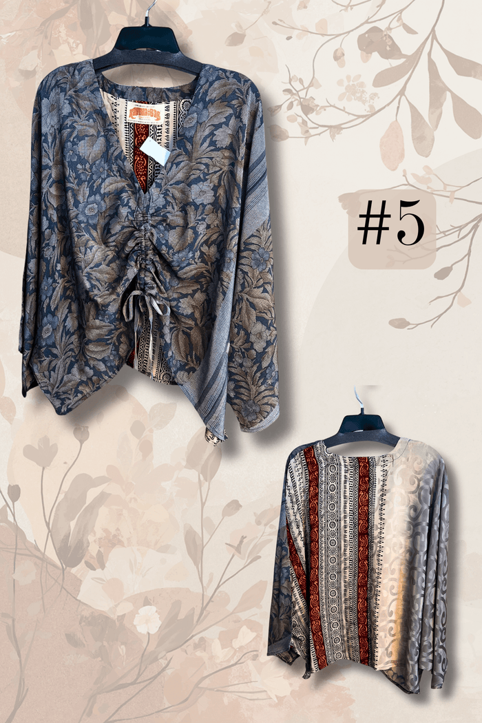 Crepe Sari Butterfly Top
