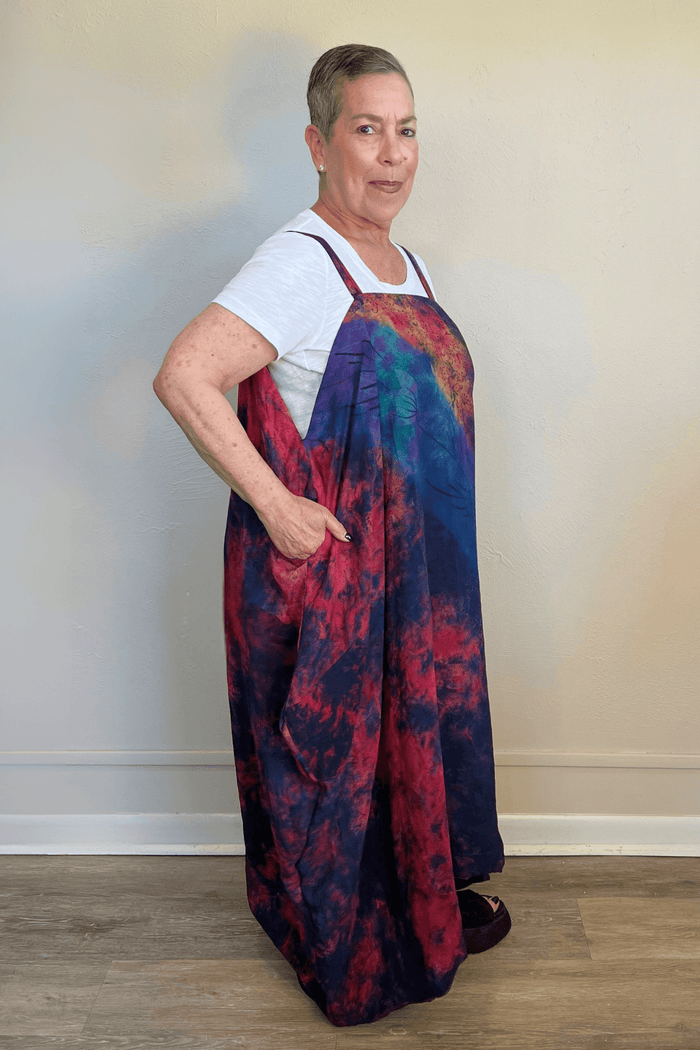 Crepe Sari Gonna Shine Maxi Dress
