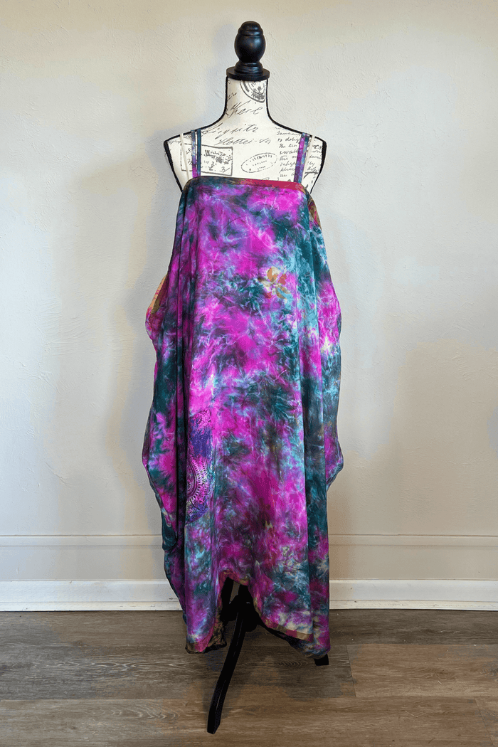 Crepe Sari Gonna Shine Maxi Dress