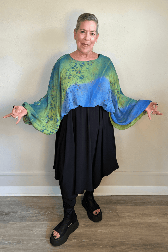 Crepe Sari Luna Crop Top