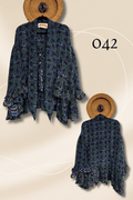Crepe Sari Wild Rose Top