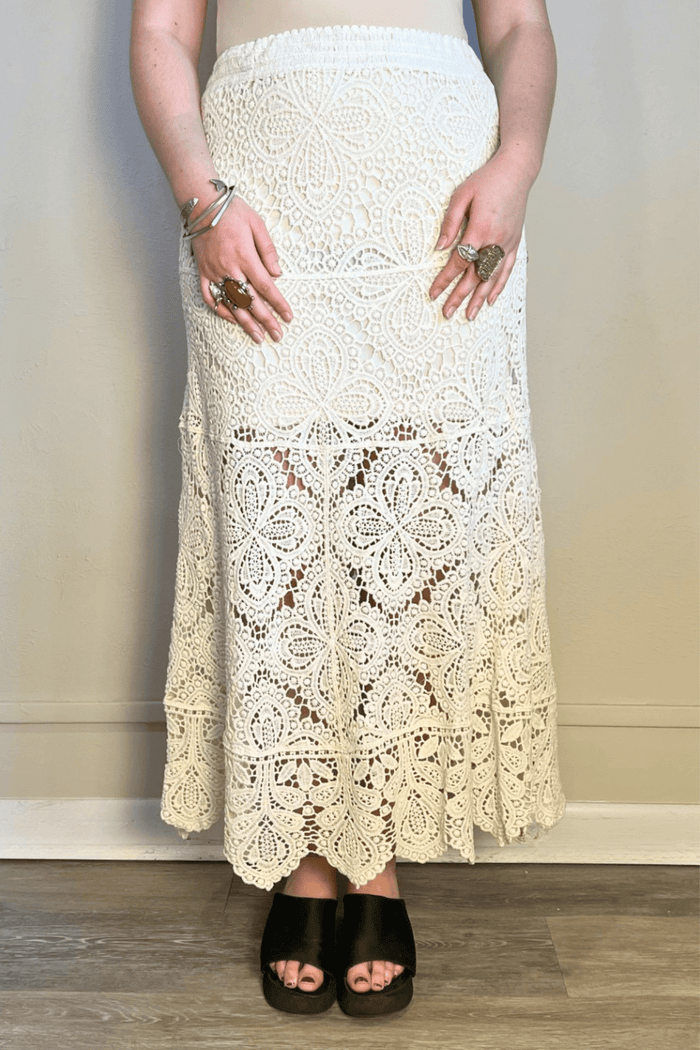Crochet Knit Varied Pattern Skirt