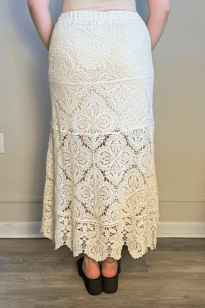 Crochet Knit Varied Pattern Skirt