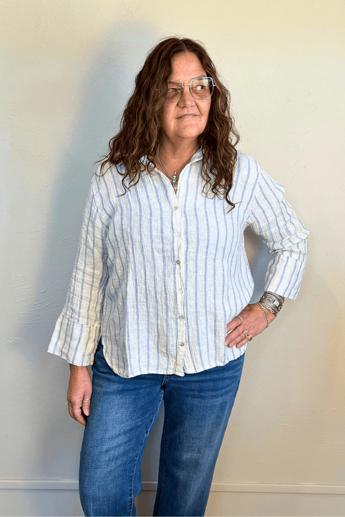 Crop Linen Easy Shirt