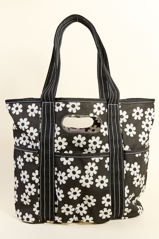 Daisy Daydreams Black Canvas Tote FINAL SALE