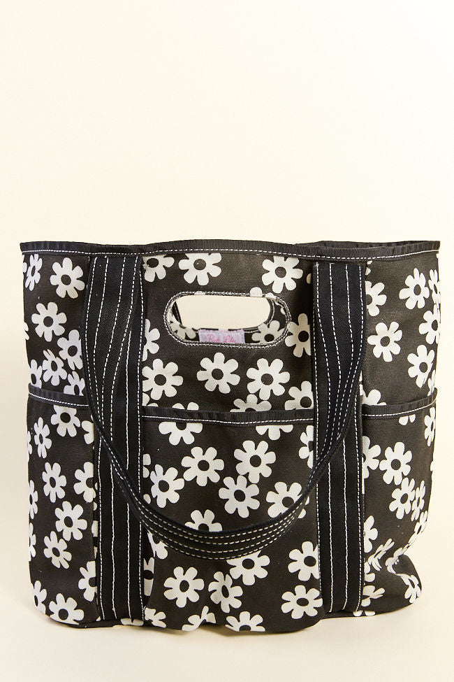 Daisy Daydreams Black Canvas Tote FINAL SALE