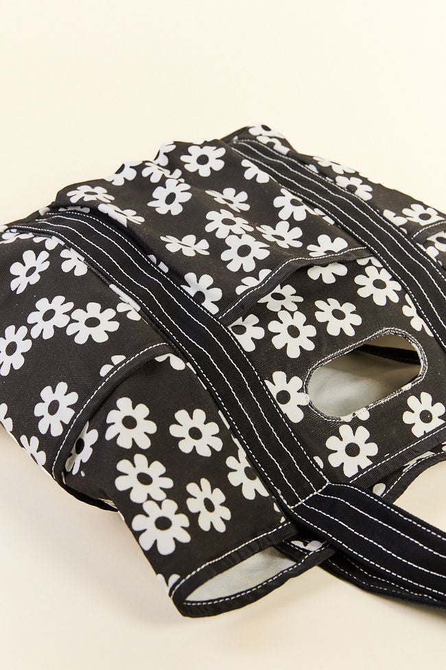 Daisy Daydreams Black Canvas Tote FINAL SALE