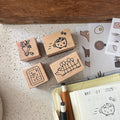 dana ate oatmeal! Balloonie Wooden Stamp
