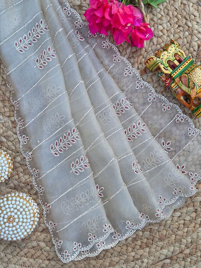 Designer Saree With Stone Work | TTDS3229
