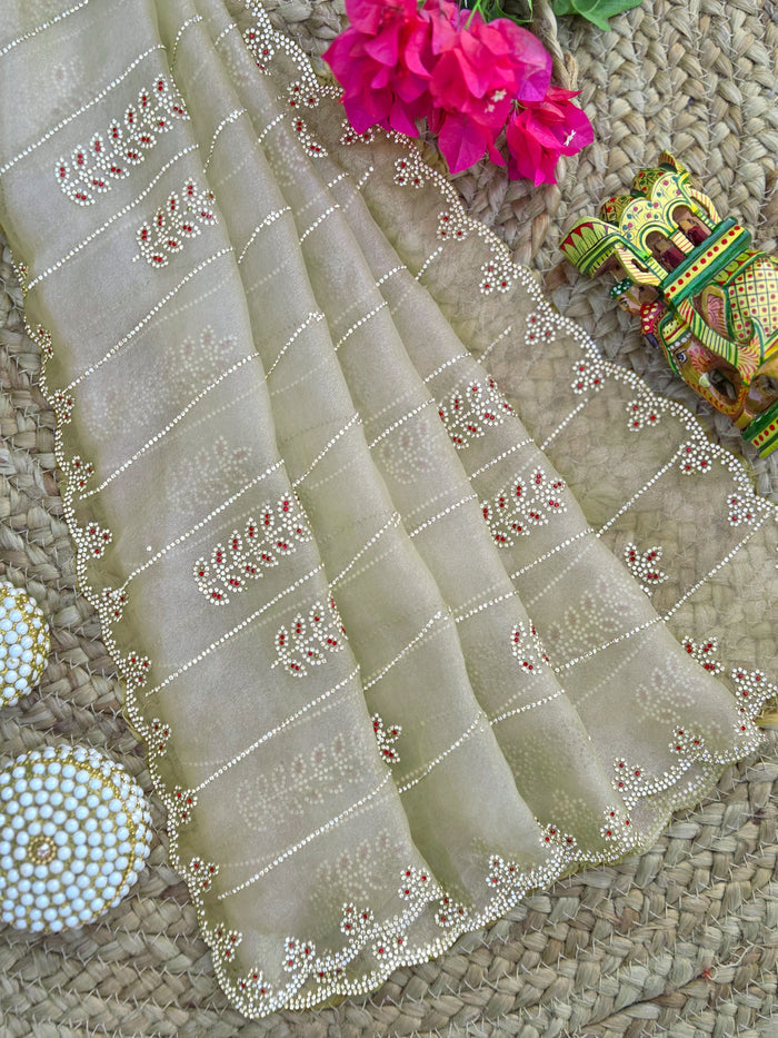 Designer Saree With Stone Work | TTDS3229