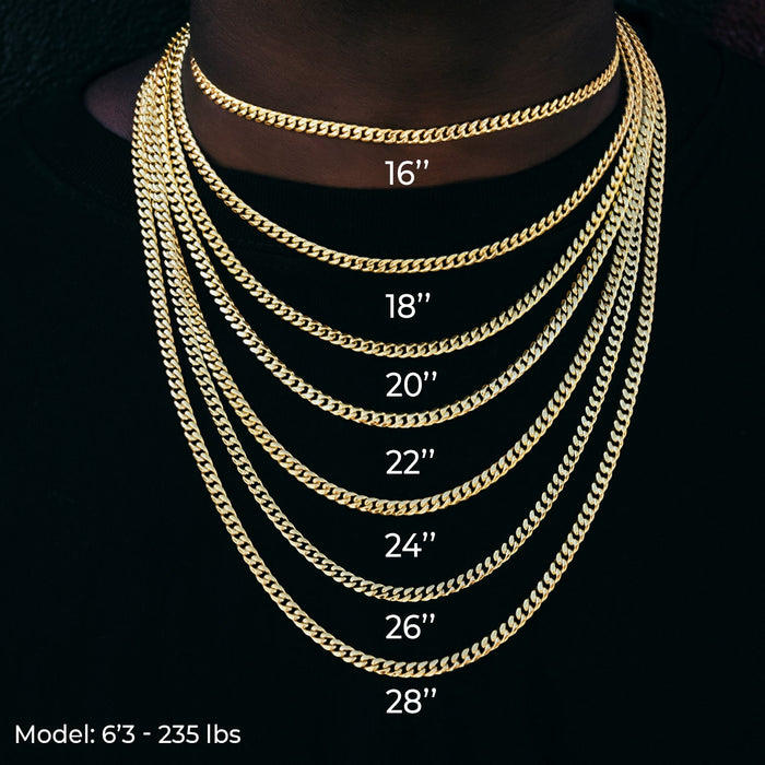 Diamond Pave Snake Link Chain in Yellow Gold-6mm