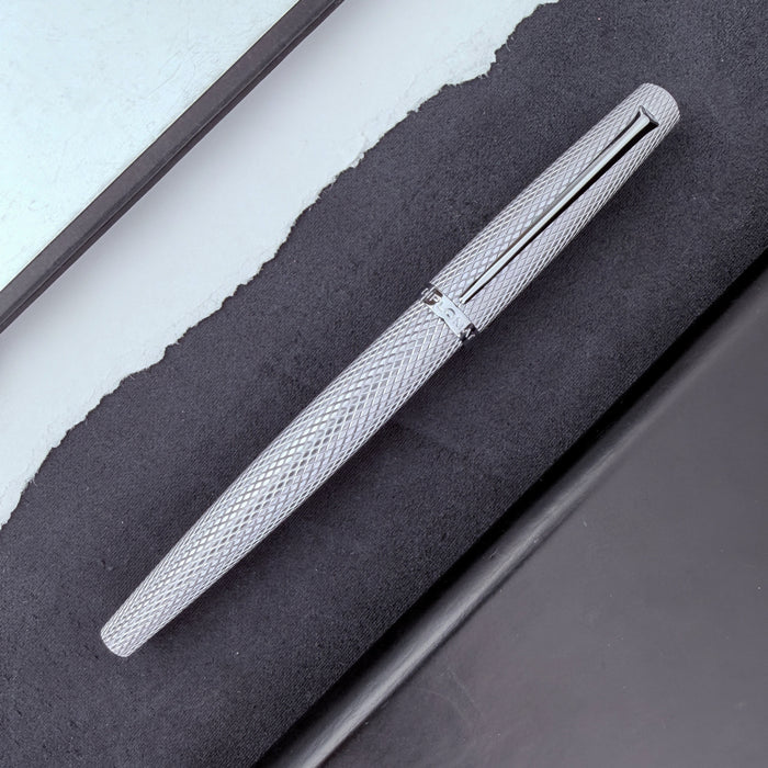 Diplomat Viper Fountain Pen - Silver Guilloche