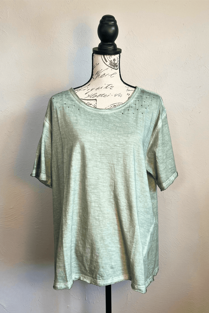 Distressed Solid Tee