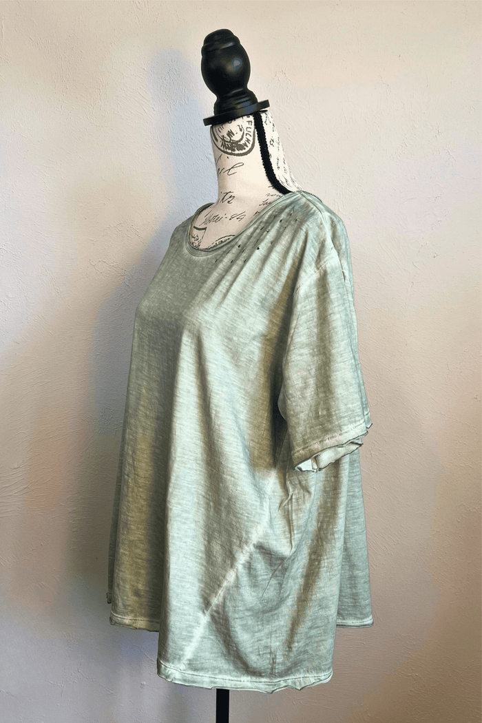 Distressed Solid Tee