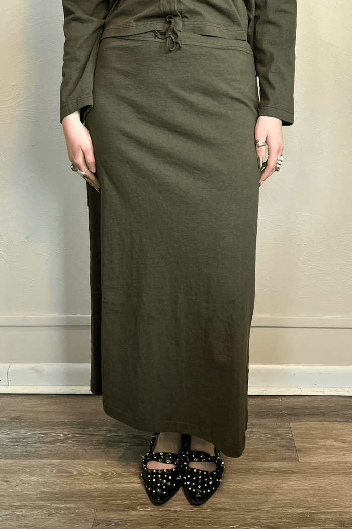 Drawstring Skirt - Peppercorn