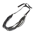 Eclipse Layered Leather & Bead Necklace