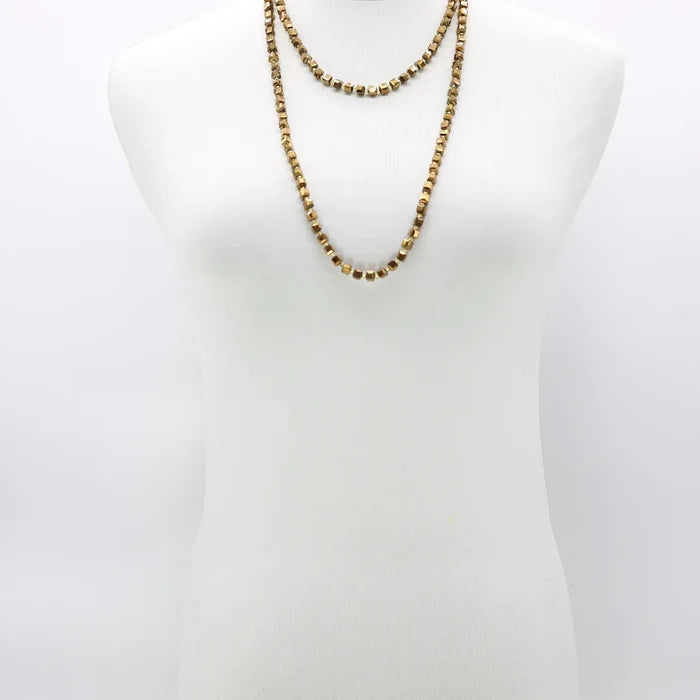Elegant Crystal Cube Necklace