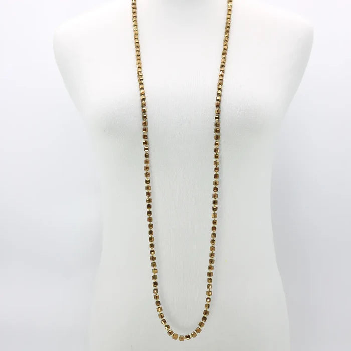 Elegant Crystal Cube Necklace