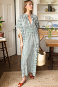 Emerson Caftan - Moss Stripe Organic