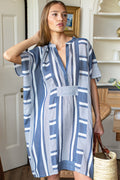 Emerson Short Caftan - Varied Stripe