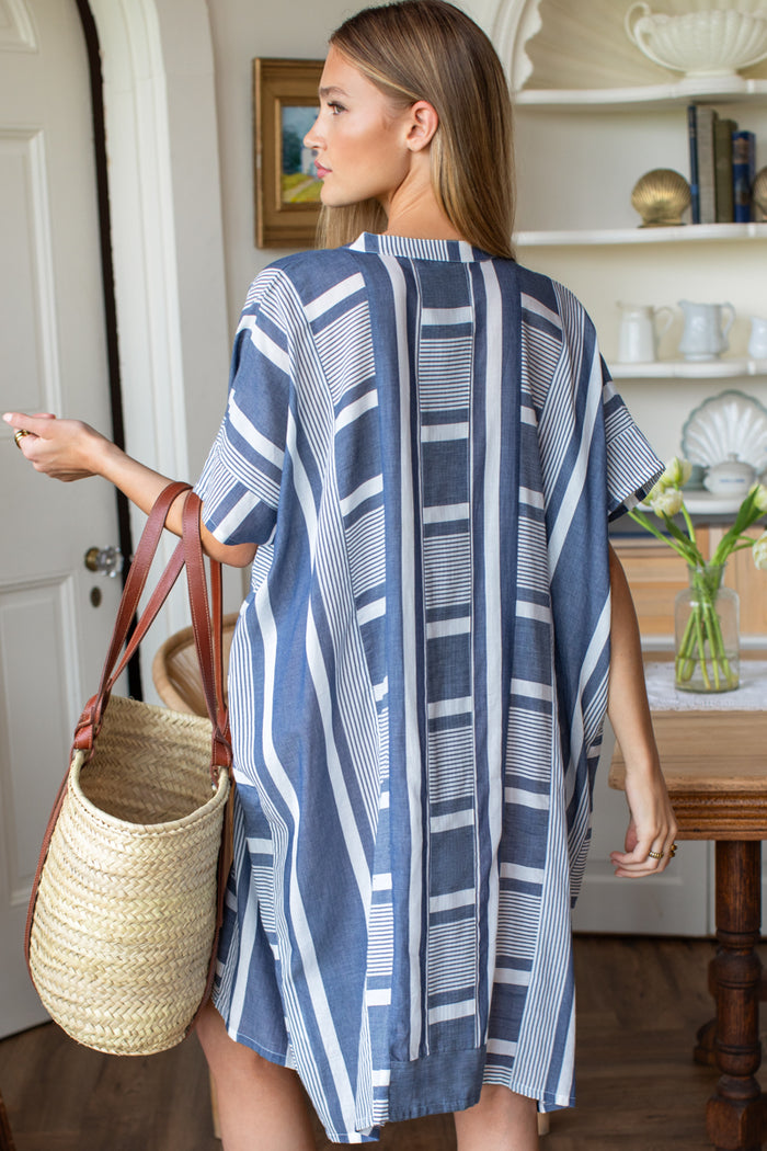 Emerson Short Caftan - Varied Stripe