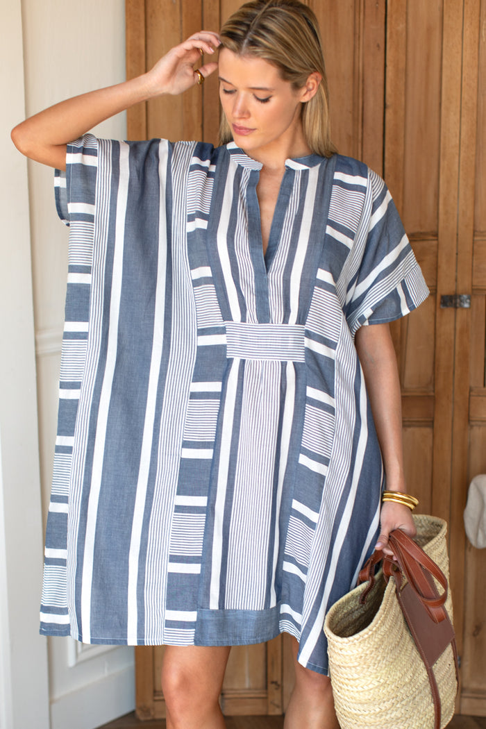 Emerson Short Caftan - Varied Stripe