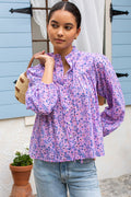 Emmaline Blouse - Violet Wildflower Organic