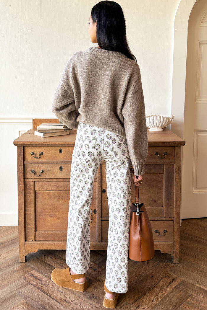 Everyday Pant - Library Flowers Parchment