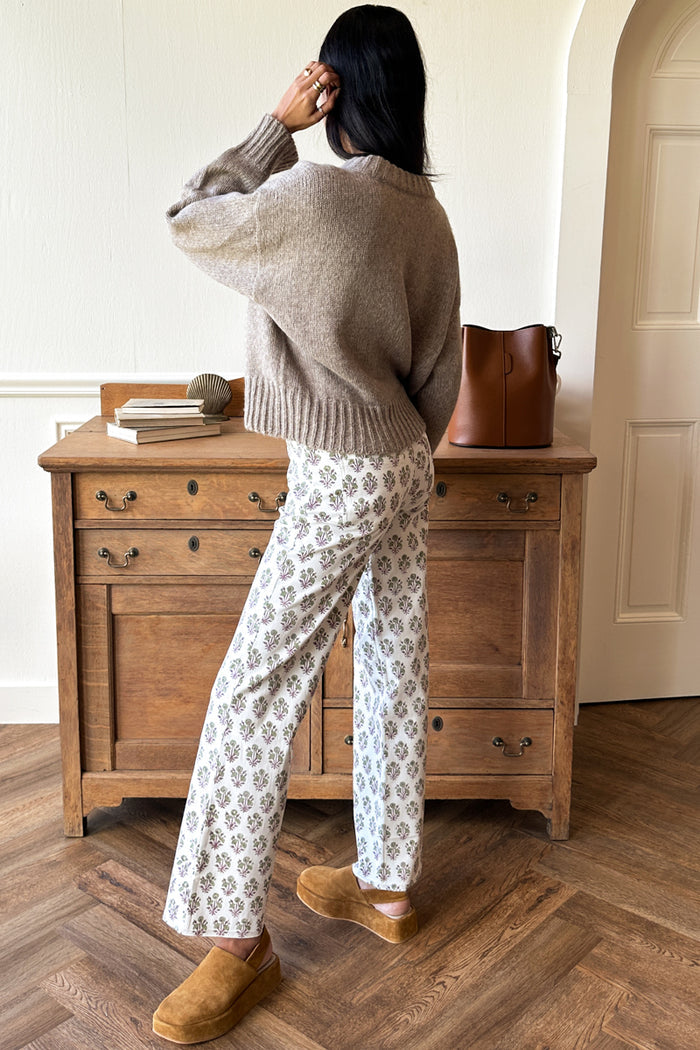 Everyday Pant - Library Flowers Parchment
