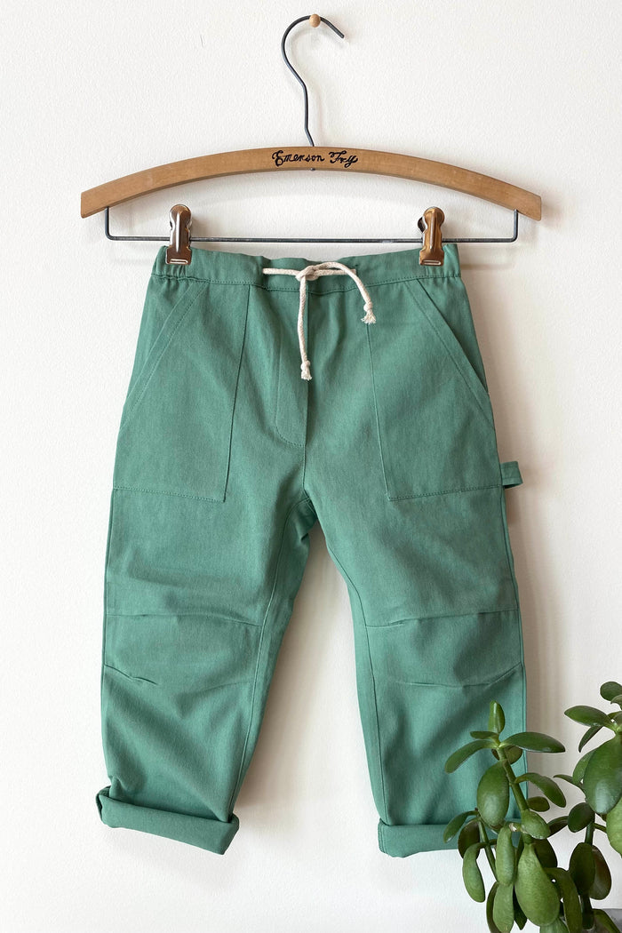 Family Cargo Pant Child - Kashmir Green Organic