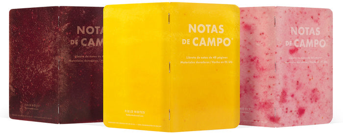 Field Notes Paletas Pack B flavor line up, Pina Jamaica Fresas con Crema