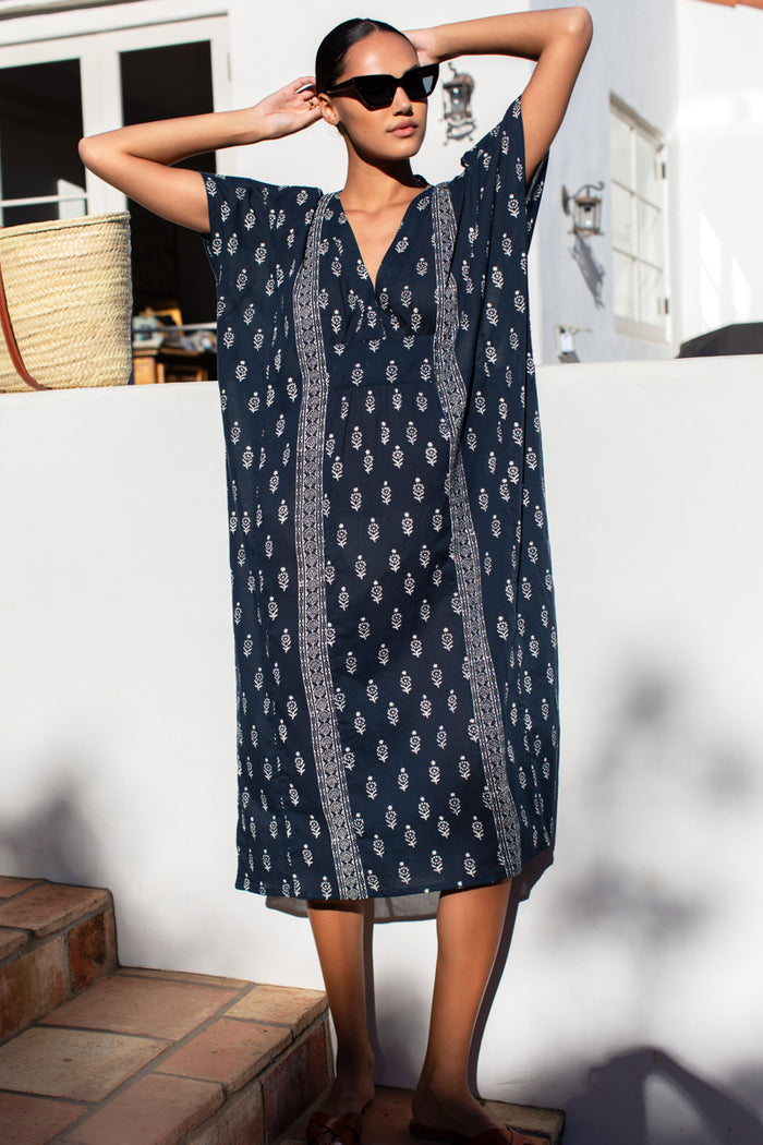 Francina Caftan - Marguerite Blue 2 Organic