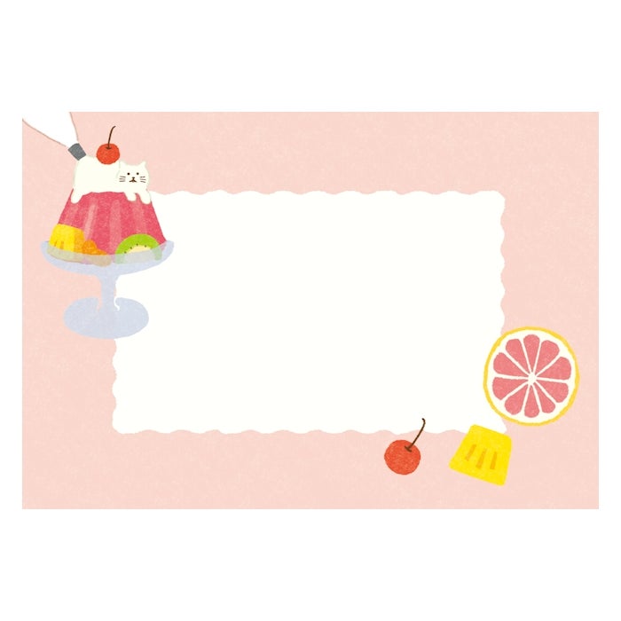 Furukawashiko Mini Horizontal Letter Set - Animal Sweets Workshop - Soda Cat