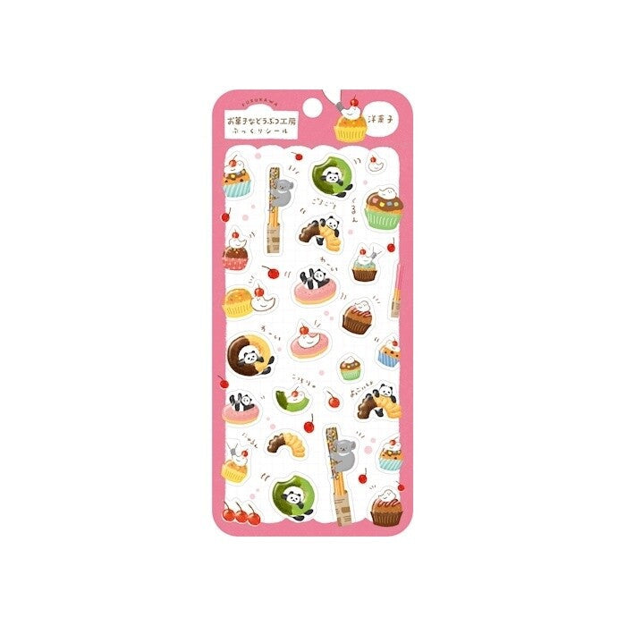 Furukawashiko Sweets Animal Workshop Plump Sticker Sheet - Western Sweets