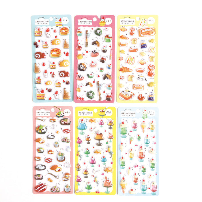 Furukawashiko Sweets Animal Workshop Plump Sticker Sheet - Western Sweets