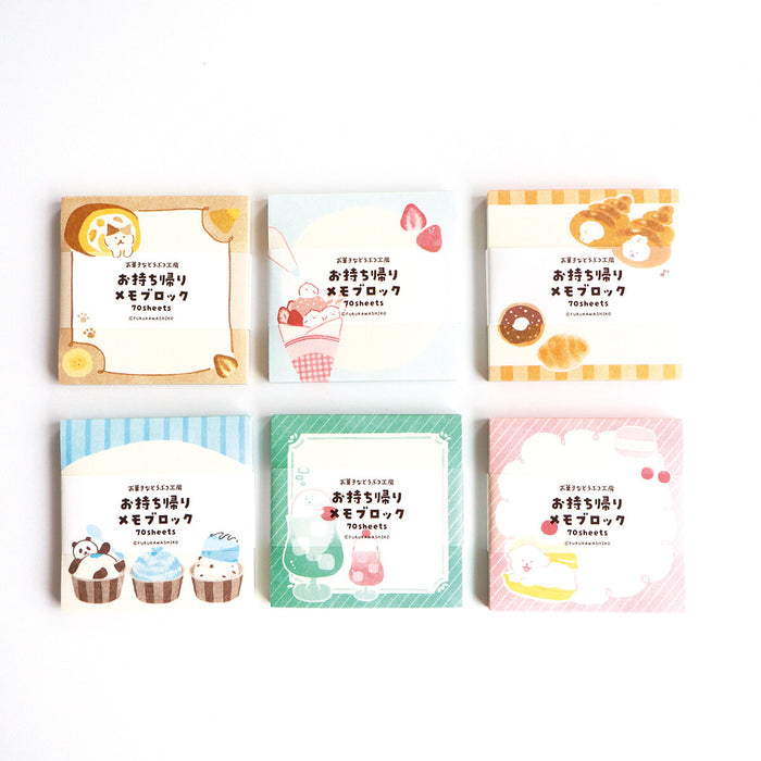 Furukawashiko Sweets Animal Workshop Takeaway Memo Pads - Spinning Kotori