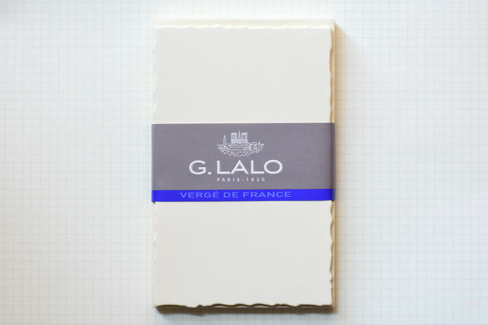 G. Lalo Stationery Set - Deckled Edge Blank - Pack of 10