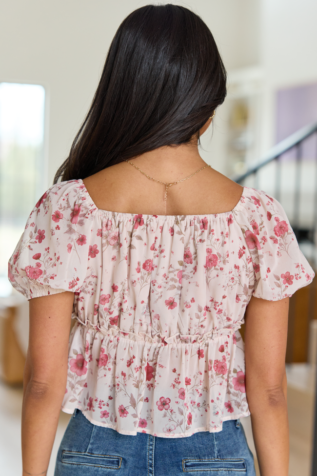 Gabby Ditsy Floral Babydoll Top FINAL SALE