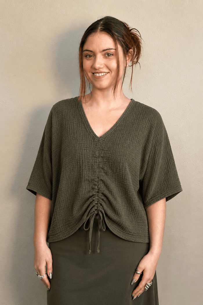 Gauze Ria Shirt - Peppercorn