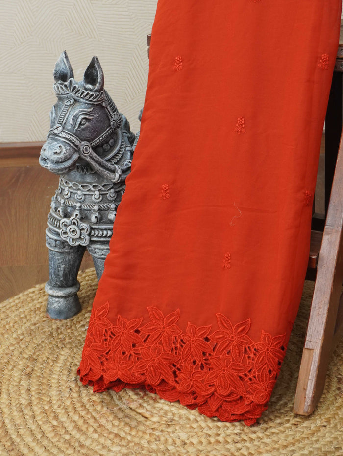 Georgette Embroidery Saree | TTDS3423