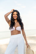 Golden Isle Pink Textured Ring Bikini Top FINAL SALE
