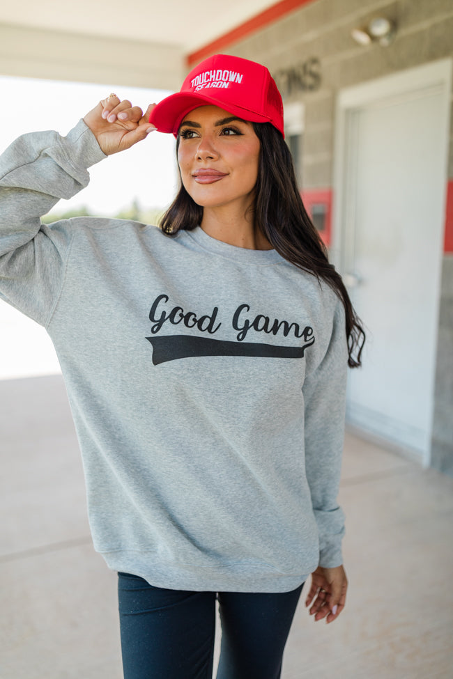 Good Game Light Grey Graphic Sweatshirt
