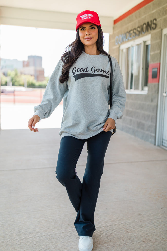 Good Game Light Grey Graphic Sweatshirt