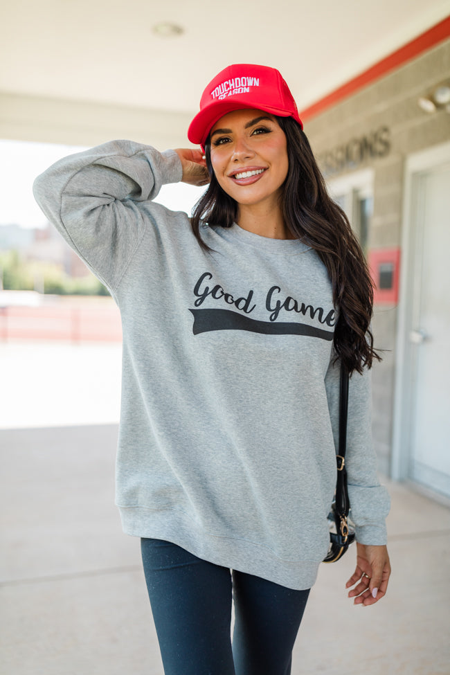 Good Game Light Grey Graphic Sweatshirt