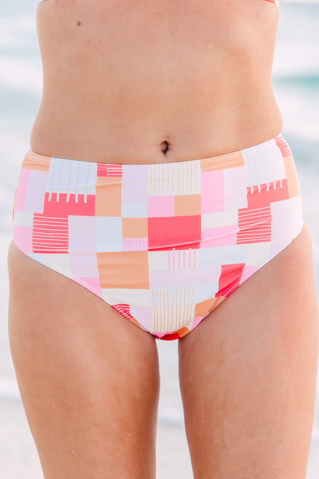 Gossip On Deck High Waisted Printed Bikini Bottom FINAL SALE