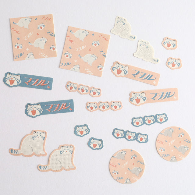 Atlas Stationers - Green Flash Animal Department Store Flake Sticker - Pallas's Cat - Stickers - Image 2