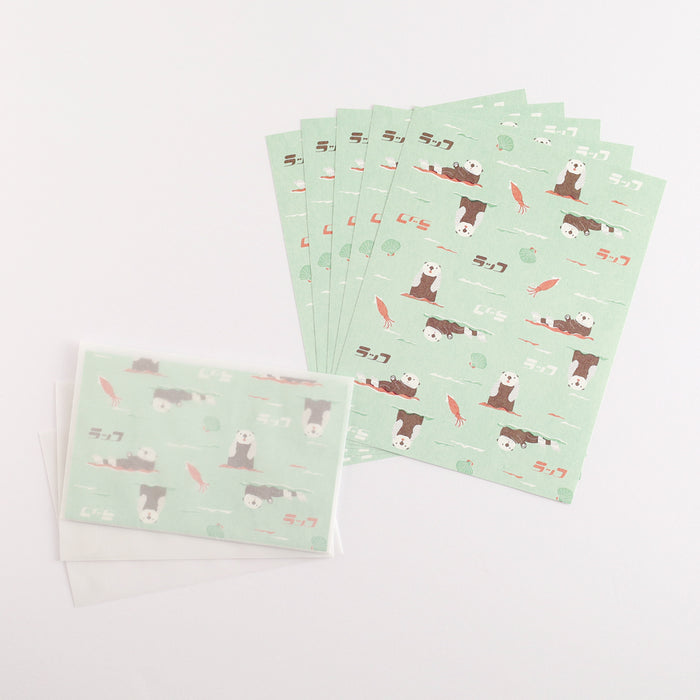 Atlas Stationers - Green Flash Animal Department Store Letter Set - Sea Otter - Stickers - Image 2