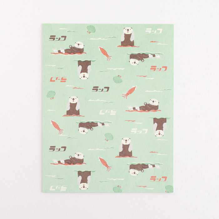 Atlas Stationers - Green Flash Animal Department Store Letter Set - Sea Otter - Stickers - Image 3