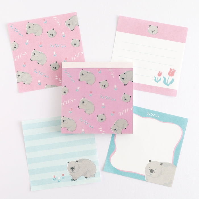 Green Flash Animal Department Store Memo Pad - Wombat